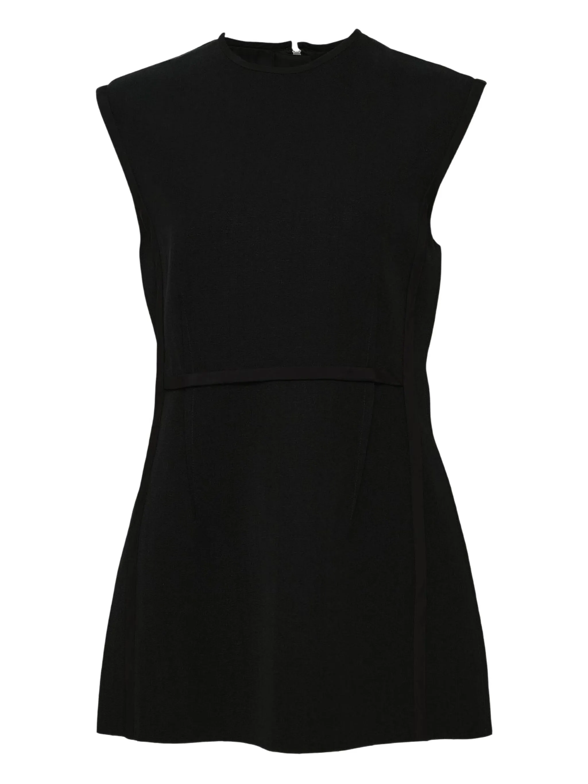 

Шелковый топ с круглым вырезом Jil Sander, черный