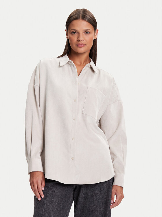 

Рубашка oversize Sanne 10317194 Vero Moda, бежевый