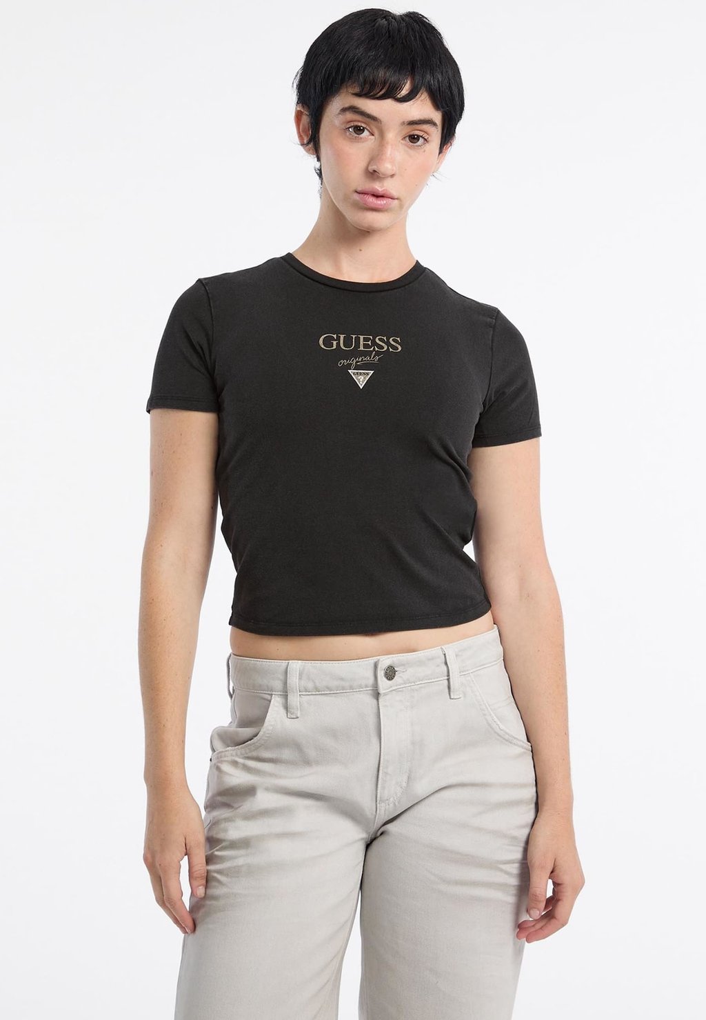 

Футболка с принтом GO VINTAGE BAKER BABY Guess Originals, черный