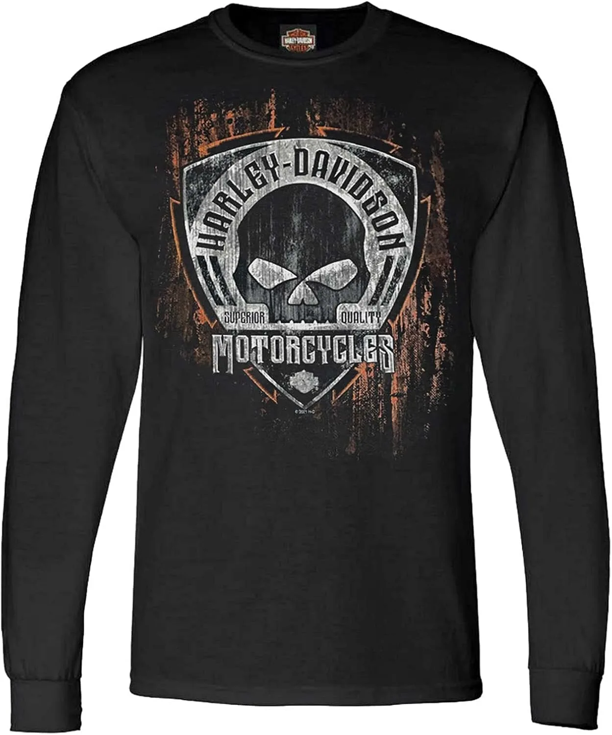 

Футболка Harley-Davidson Corrosion Skull с длинным рукавом, черная