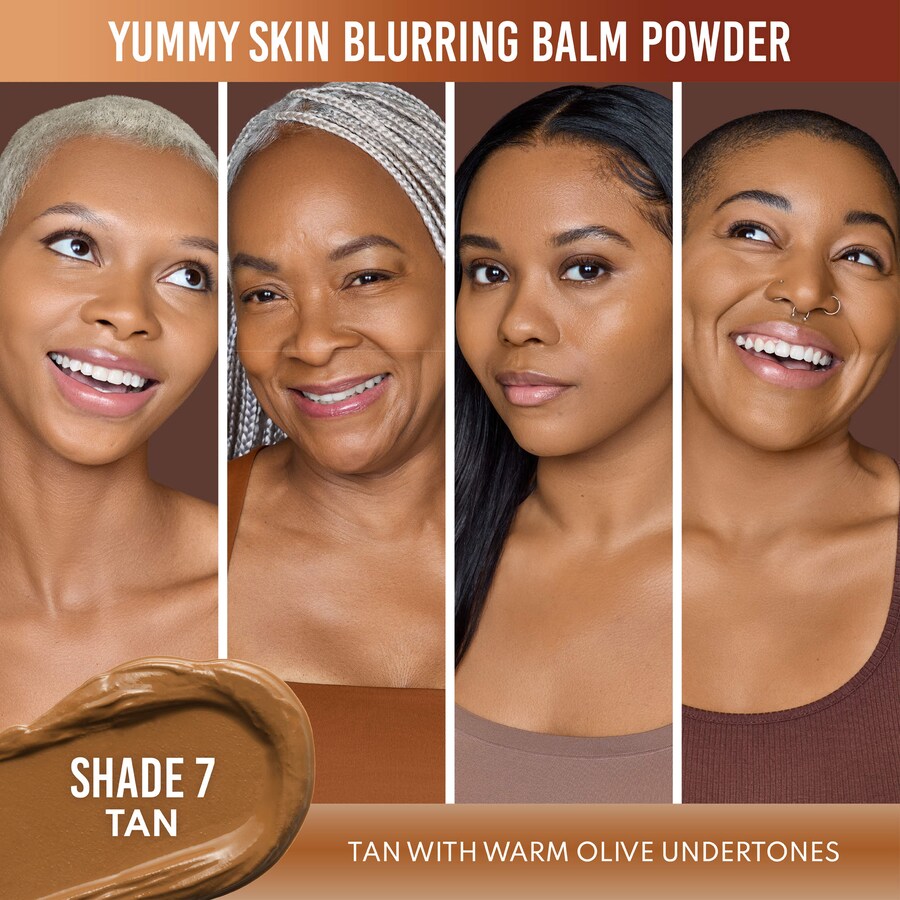 Бальзам-пудра Yummy Skin Blurring Balm Powder - тонирующая основа под макияж. Danessa Myricks Beauty, 0.63 oz /18 g, 7 — фото 3