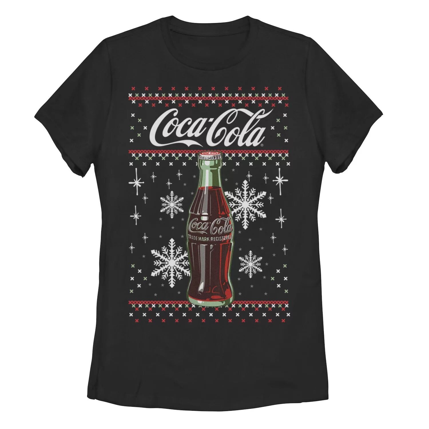 

Классическая рождественская футболка с рисунком в виде бутылки Coca-Cola для юниоров Licensed Character