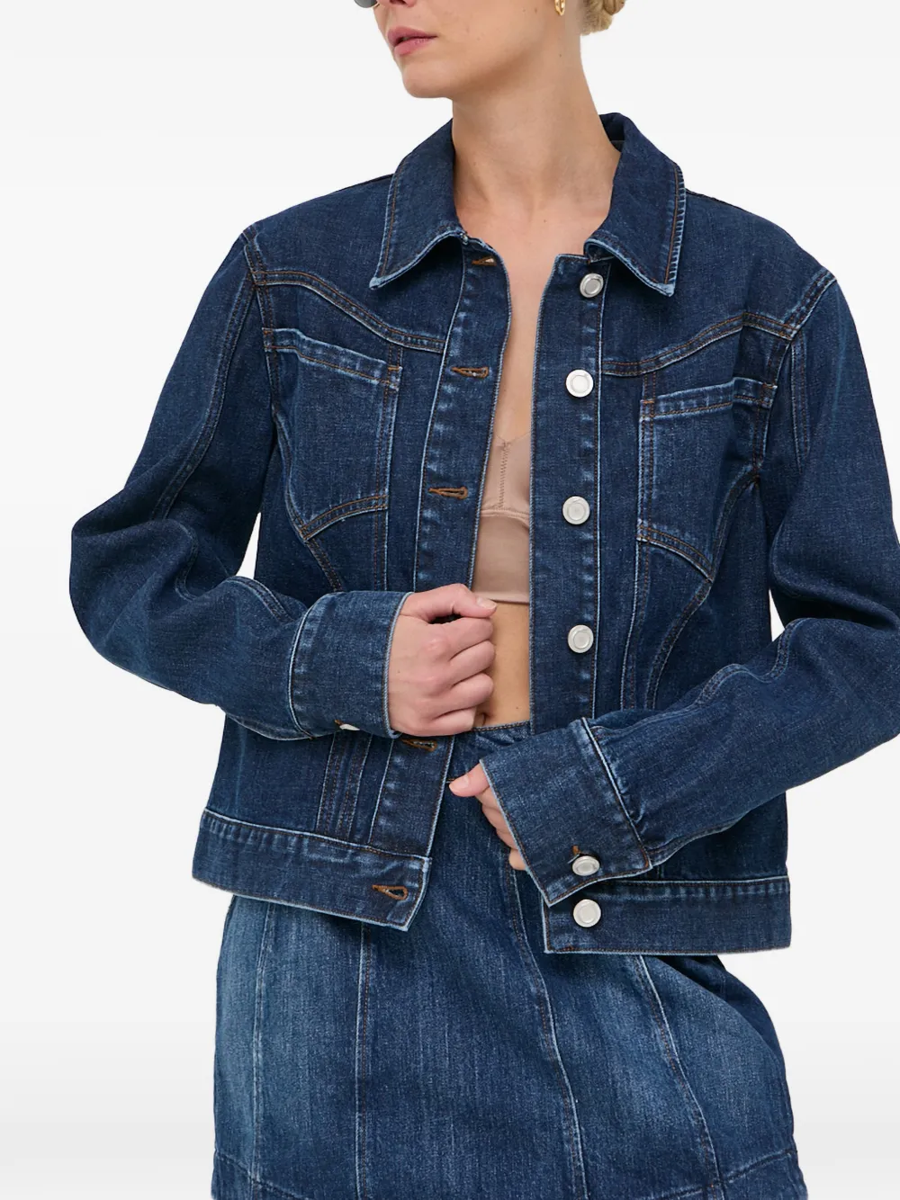 

Джинсовая куртка на пуговицах Trussardi, синий