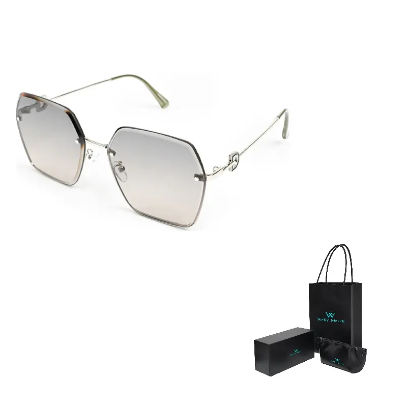 

Welly Merck Солнцезащитные очки женские, Silver Frame with Green Tea Lens
