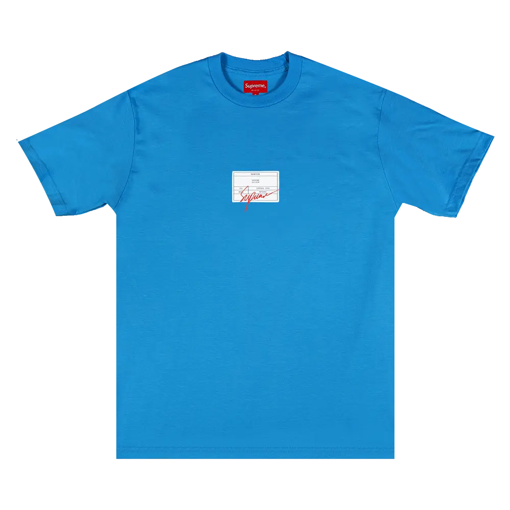 

Топ с короткими рукавами Supreme Signature Label, Ярко-синий