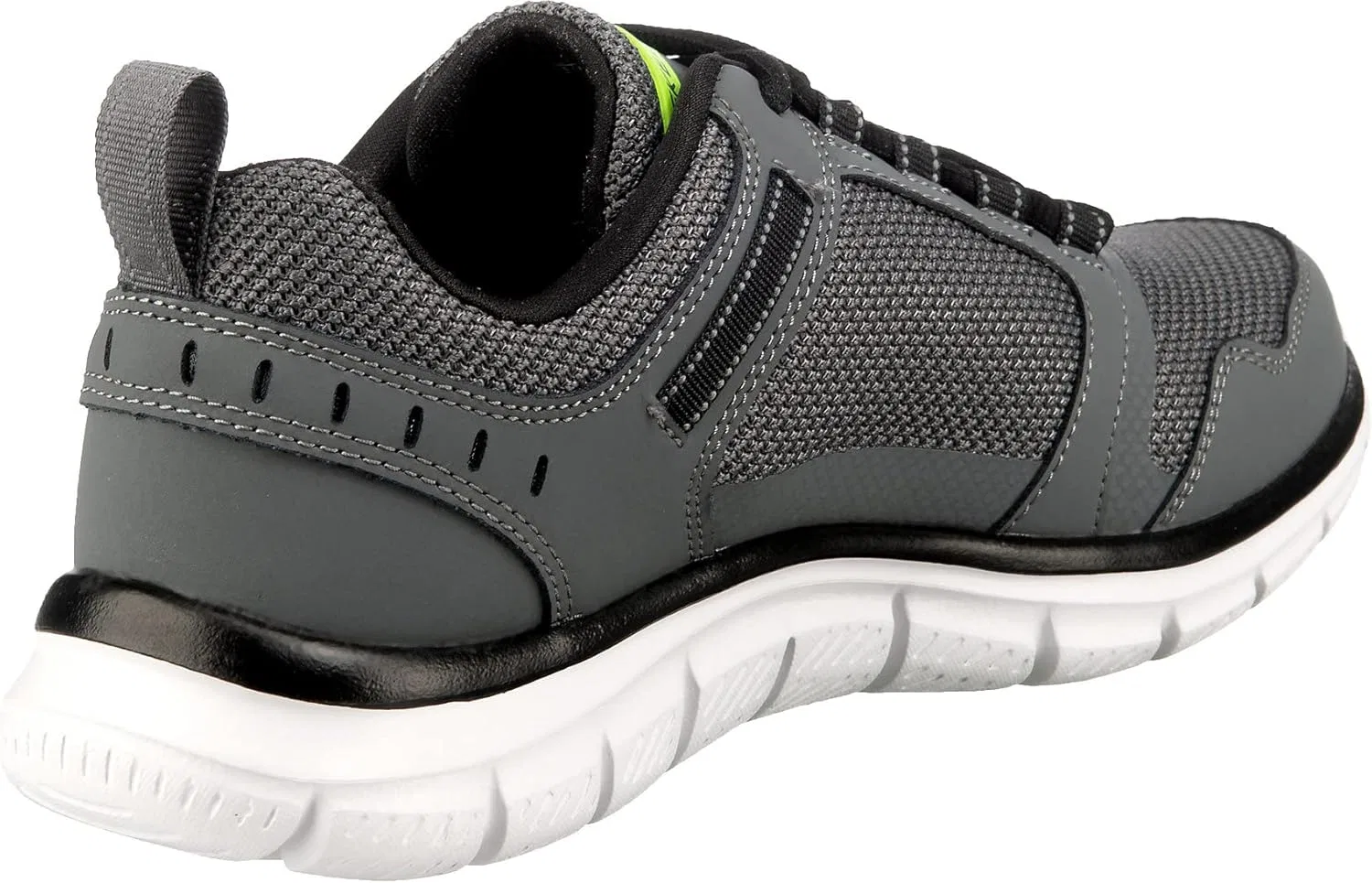 Мужские кроссовки Skechers Burns 52635-bbk, Charcoal Leather Mesh Black Synthetic Trim — фото 4
