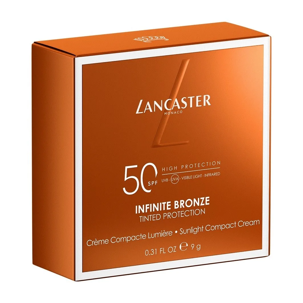 Тональный крем Infinite Bronze Tinted Protection Sunlight Compact Cream LSF50 Lancaster, 9 гр — фото 2