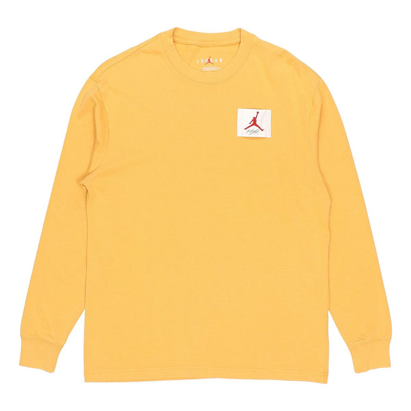 

Толстовка Air Jordan Logo Print Crew-neck Sports 'Flight Yellow', желтый