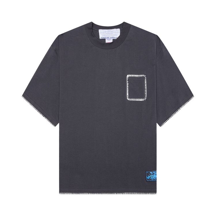 

Футболка Jungles Blanket Stitch Vintage Tee 'Sun Faded Grey', серый