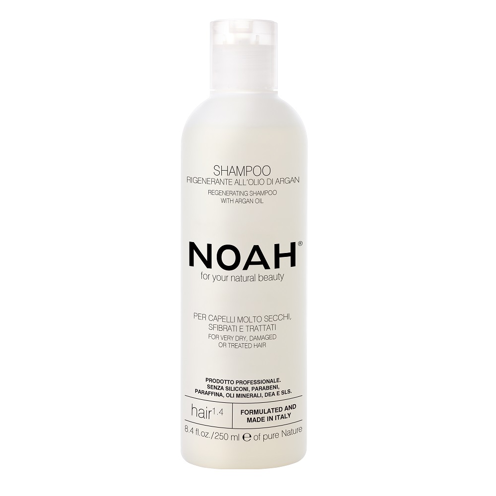 

Шампунь для сухих и химически поврежденных волос 1 4 regenerating shampoo with argan oil Noah, 250 мл
