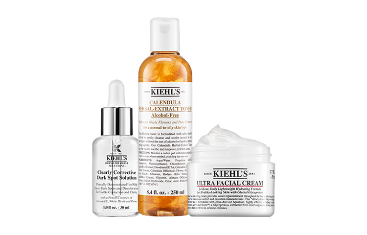 Набор Kiehl's: тоник с лепестками календулы, 250 мл + сыворотка для выравнивания тона кожи, 30 мл + увлажняющий крем-гель, 50 мл — фото 2