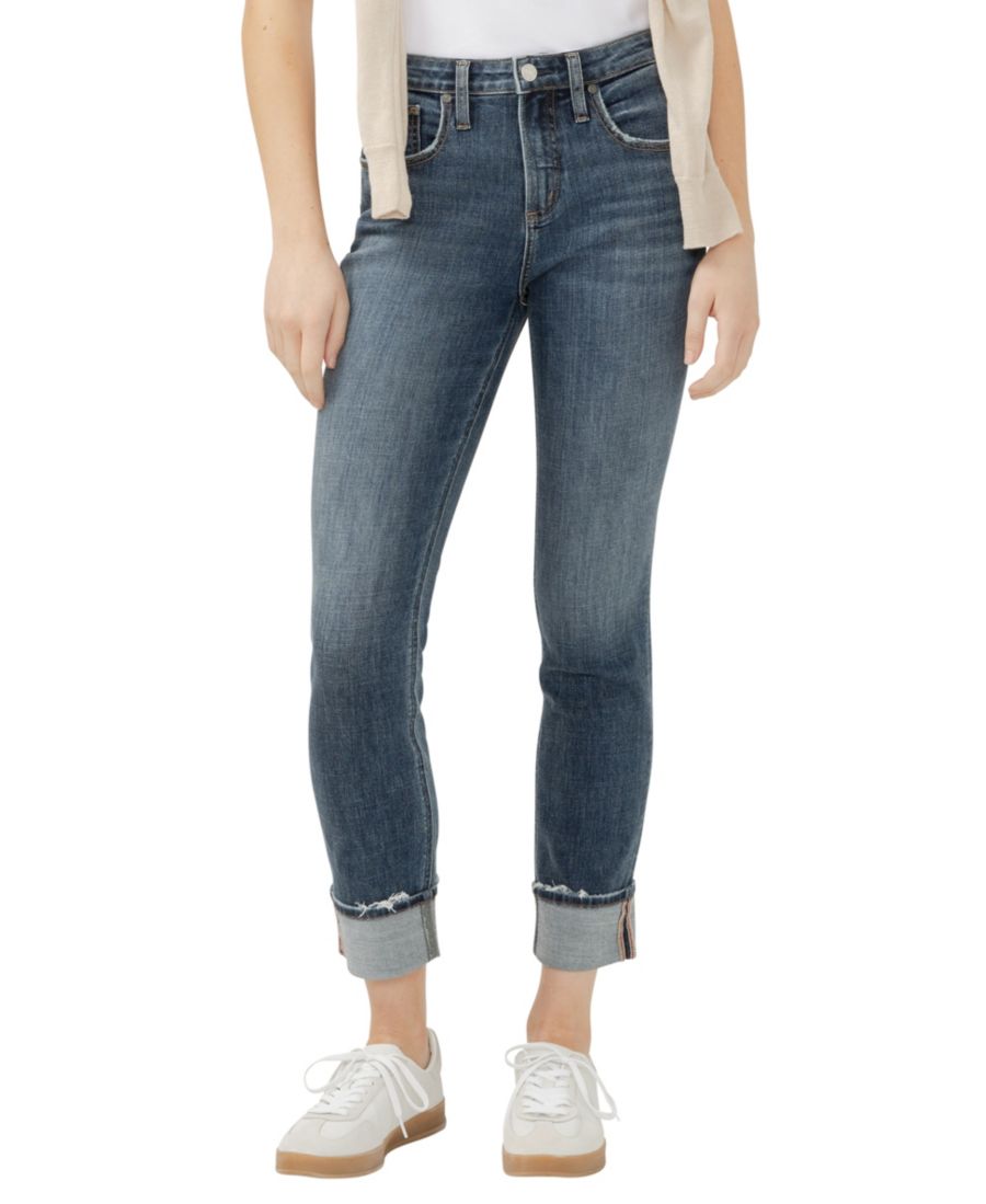 

Женские джинсы Beau High Rise Slim Leg Luxe Stretch Jeans с высокой посадкой и зауженными штанинами Silver Jeans Co, Aria