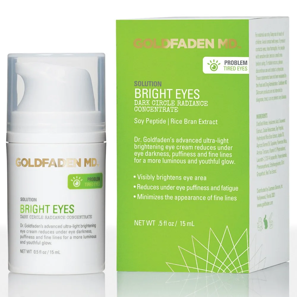 GOLDFADEN MD Bright Eyes концентрат от темных кругов под глазами с соевым пептидом, экстрактом рисовых отрубей и арникой 15 мл 14,8 мл (1 шт.)