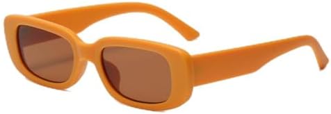 

Ретро-солнцезащитные очки прямоугольной формы для женщин, популярные модели с металлическими шарнирами, модные мужские солнцезащитные очки UV400 MTZJH, Matte Orange Tea