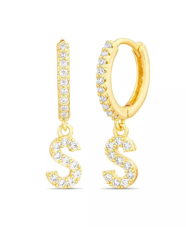 

Серьга-Кольцо с подвеской в виде буквы золотистого оттенка Kensie, s