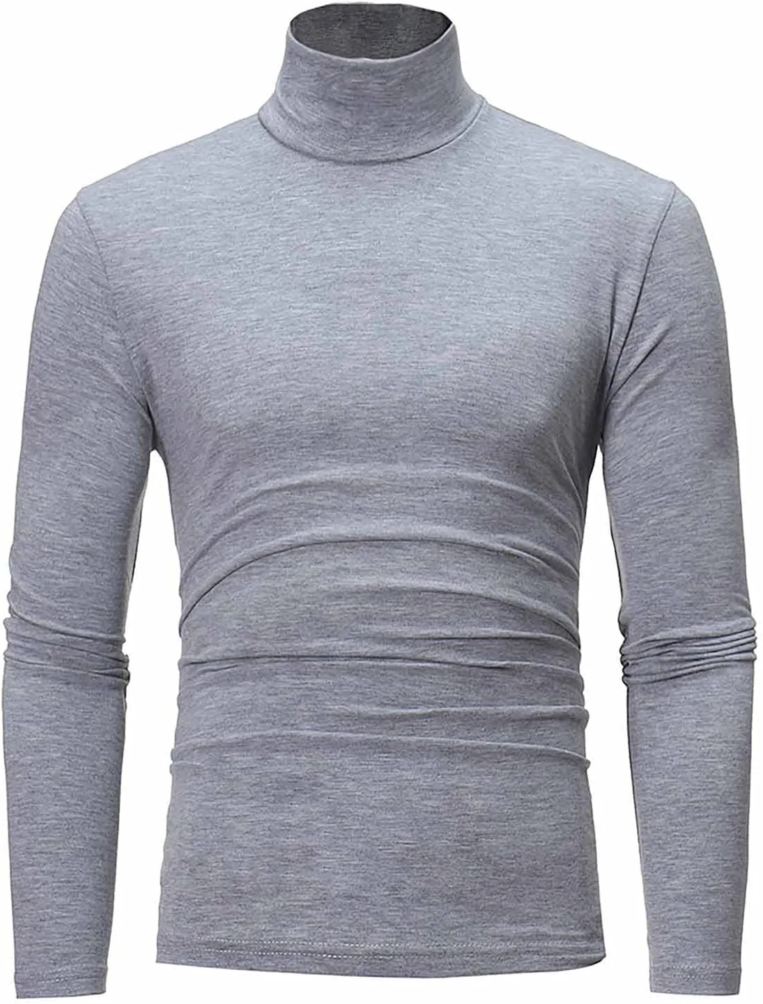 Мужская футболка-водолазка с длинным рукавом Slim Fit — фото 2