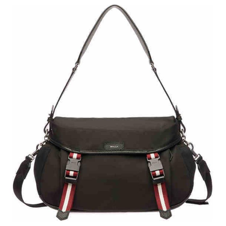 

BALLY Кожаная сумка через плечо мужская черная и пау