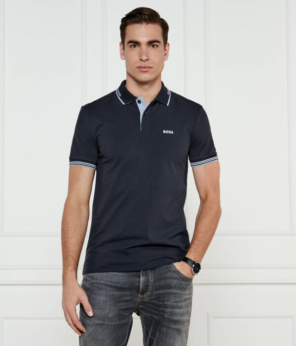 

Рубашка поло Slim fit Boss Green, синий
