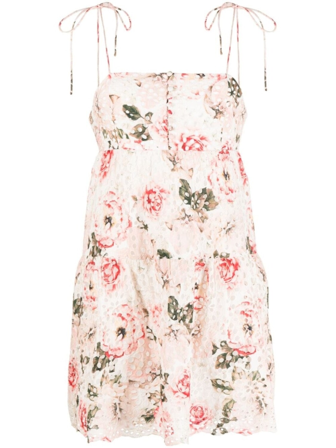 

Платье мини Lorelle Babydoll с цветочным принтом alice + olivia, розовый