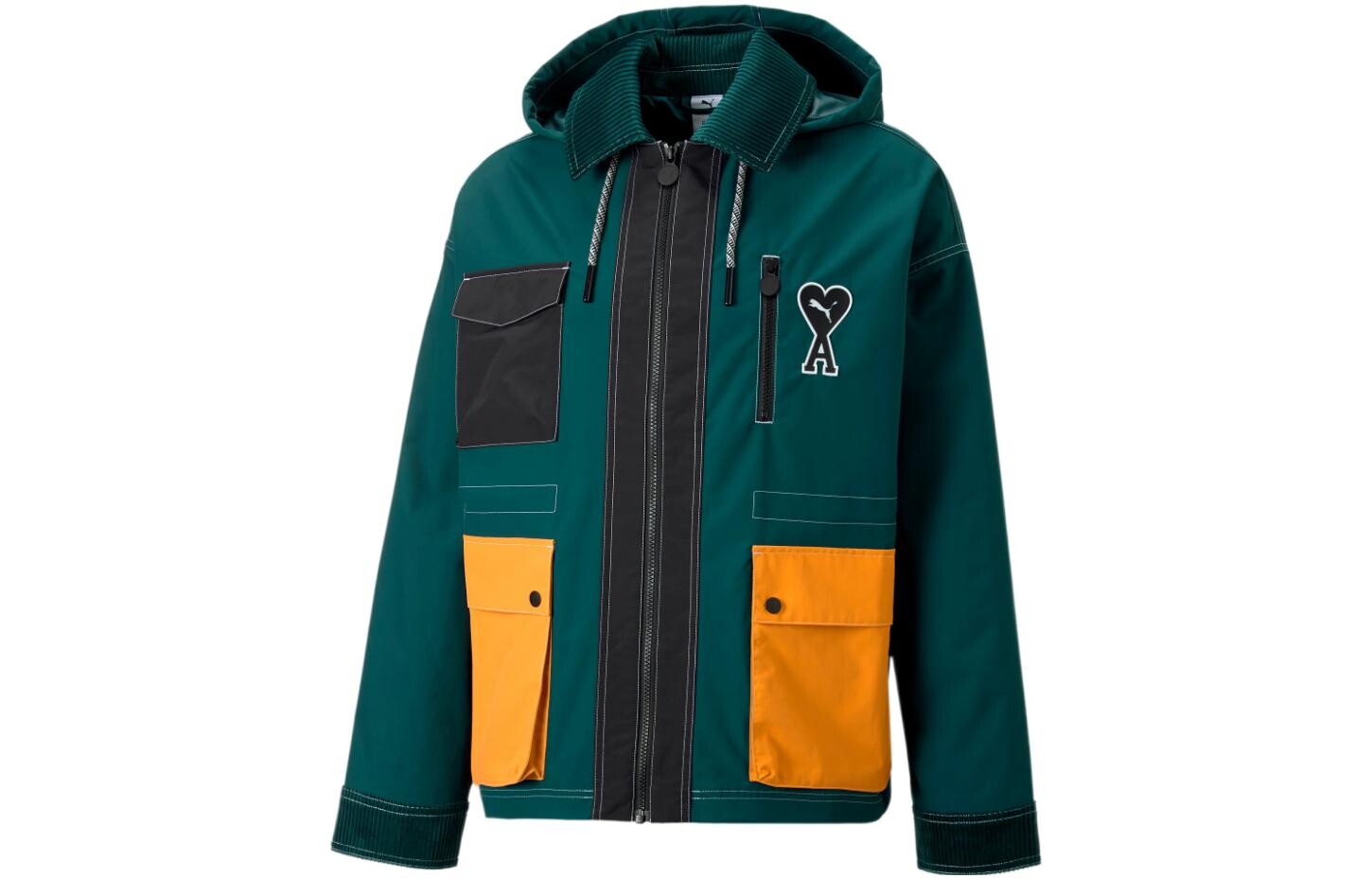 

Куртка Amiparis X Ami Co-Branded Series Unisex Varsity Green Puma, зеленый