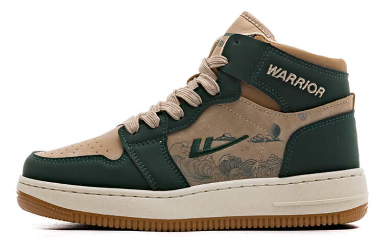 

Кроссовки WARRIOR Skateboarding Shoes Unisex High-top Khaki, хаки