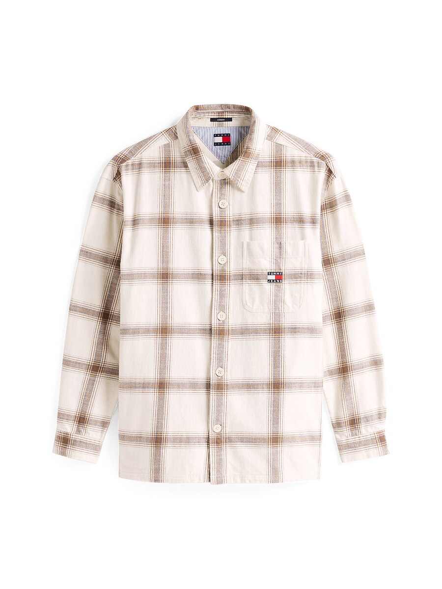 

Рубашка обычного кроя на пуговицах Tommy Jeans, цвет Beige/Cream