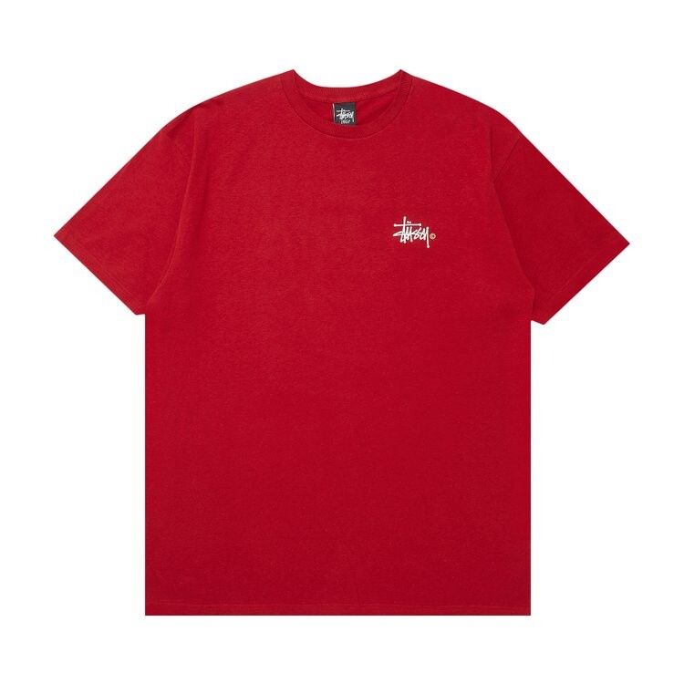 

Футболка Stussy Basic Logo 'Wine', красный