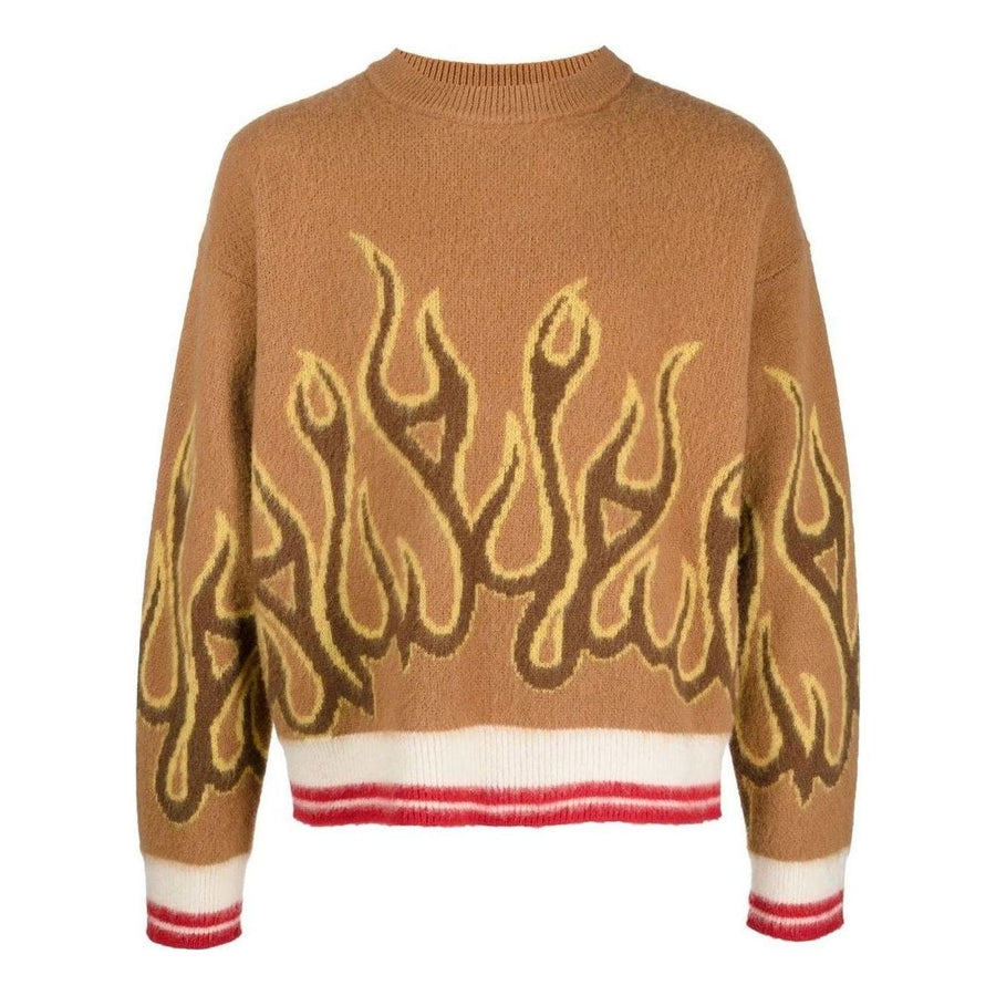 

Свитер Palm Angels FW22 Flames Intarsia Crew Knit 'Yellow', желтый