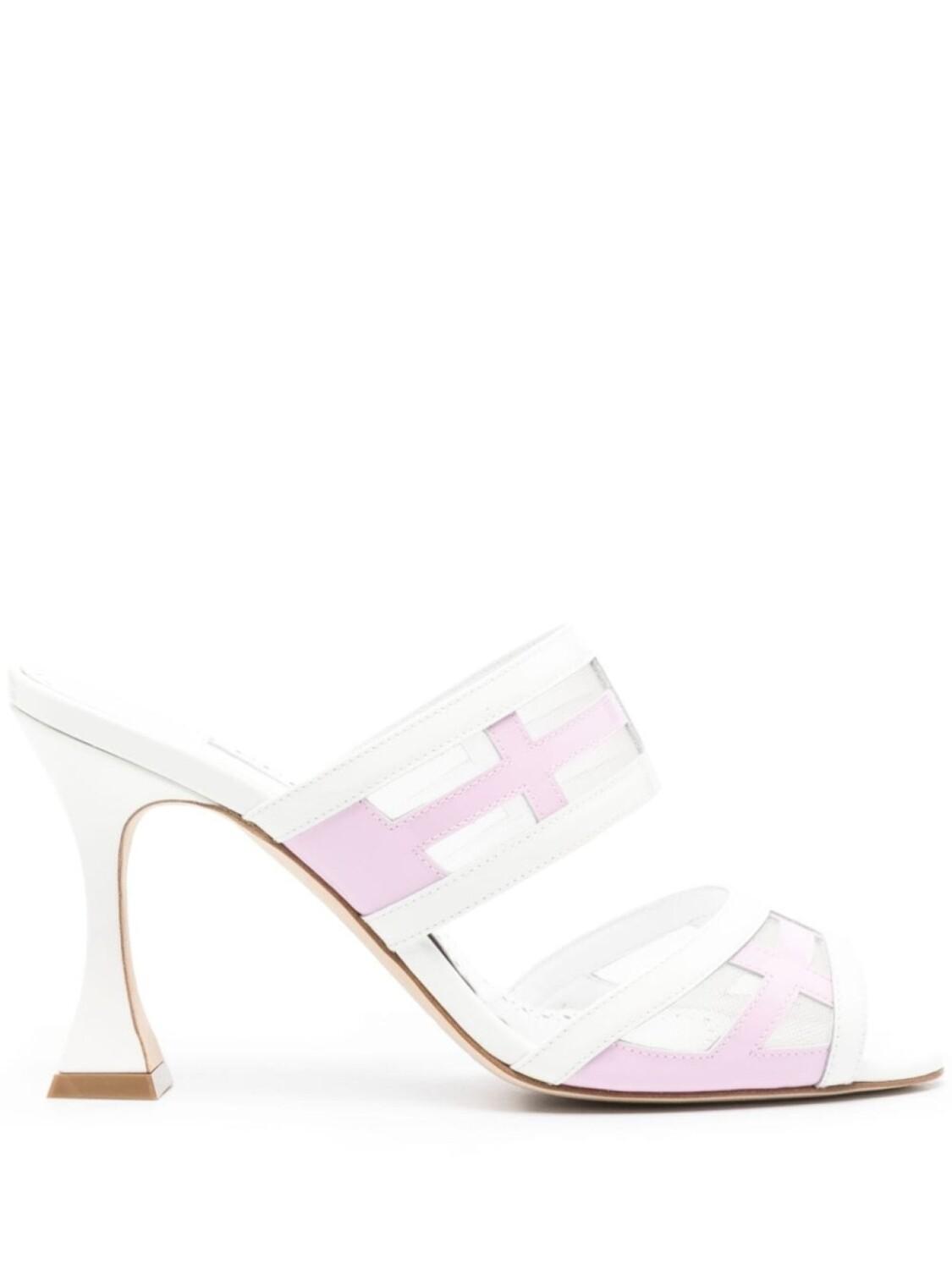 Manolo Blahnik мюли Avespamu 90 с открытым носком, белый