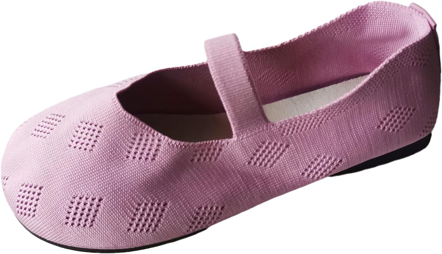 

Женские повседневные однотонные дышащие туфли Fly Weave больших размеров на плоской подошве, обувь для ходьбы, мужские повседневные кожаные туфли Generic, розовый