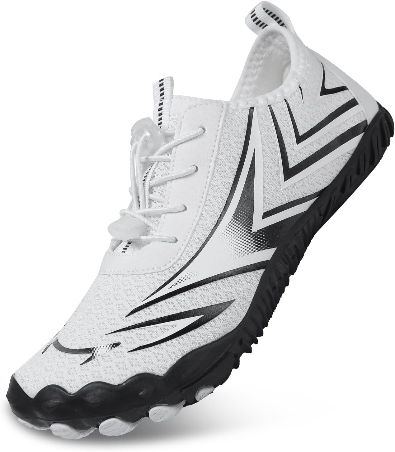 

Мужские водные кроссовки с голой стопой, широким носком, быстро сохнущие, противоскользящие, дышащие, легкие, для бассейна, походов, прогулок, каякинга, дайвинга, серфинга Soft Time Toy, белый