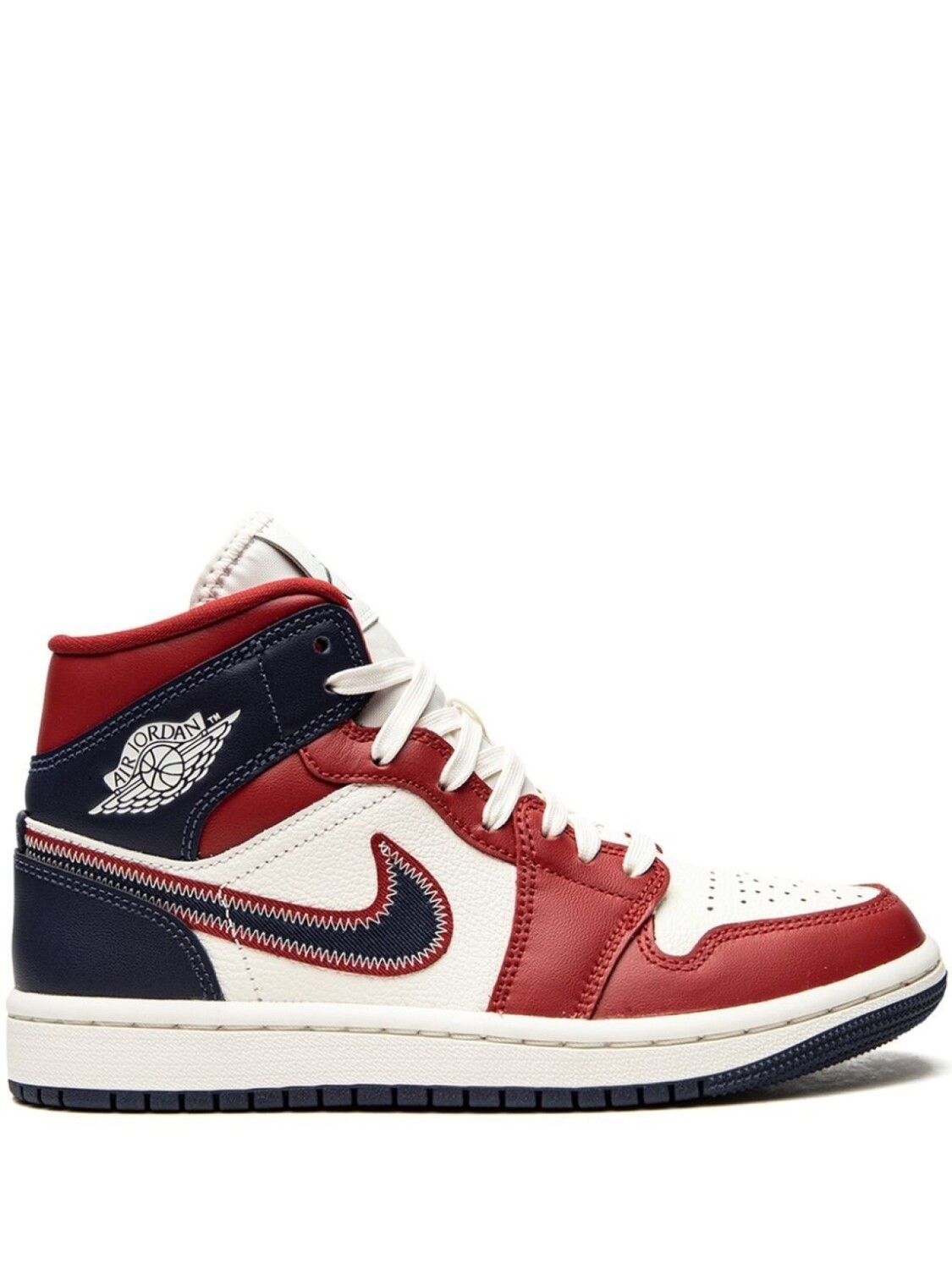 

Кроссовки Jordan Air Jordan 1 Mid SE, красный/белый/темно-синий