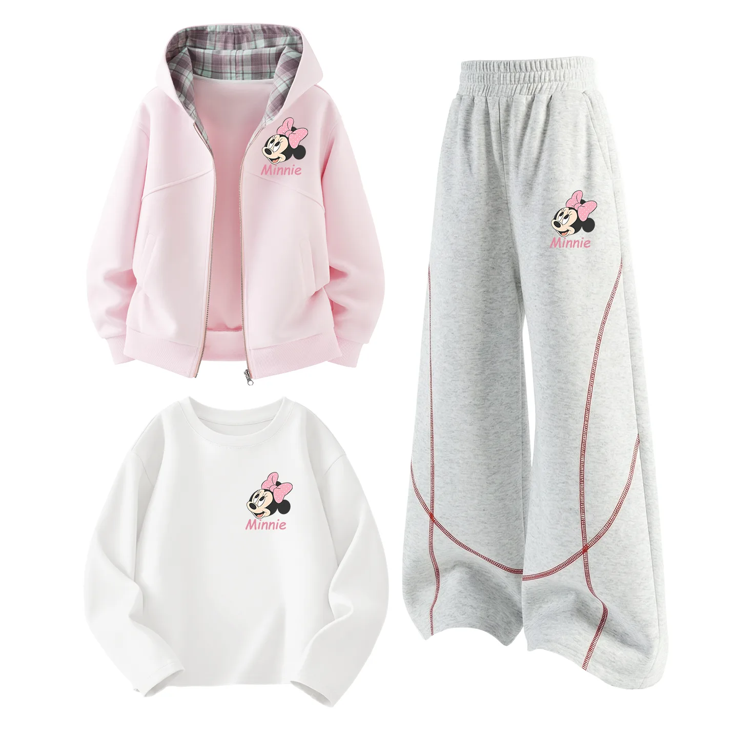 Детский спортивный комплект из 3 предметов Disney, Di Surprise K Cherry Blossom Pink+Di Surprise K White Heather Gray+Di Surprise K White