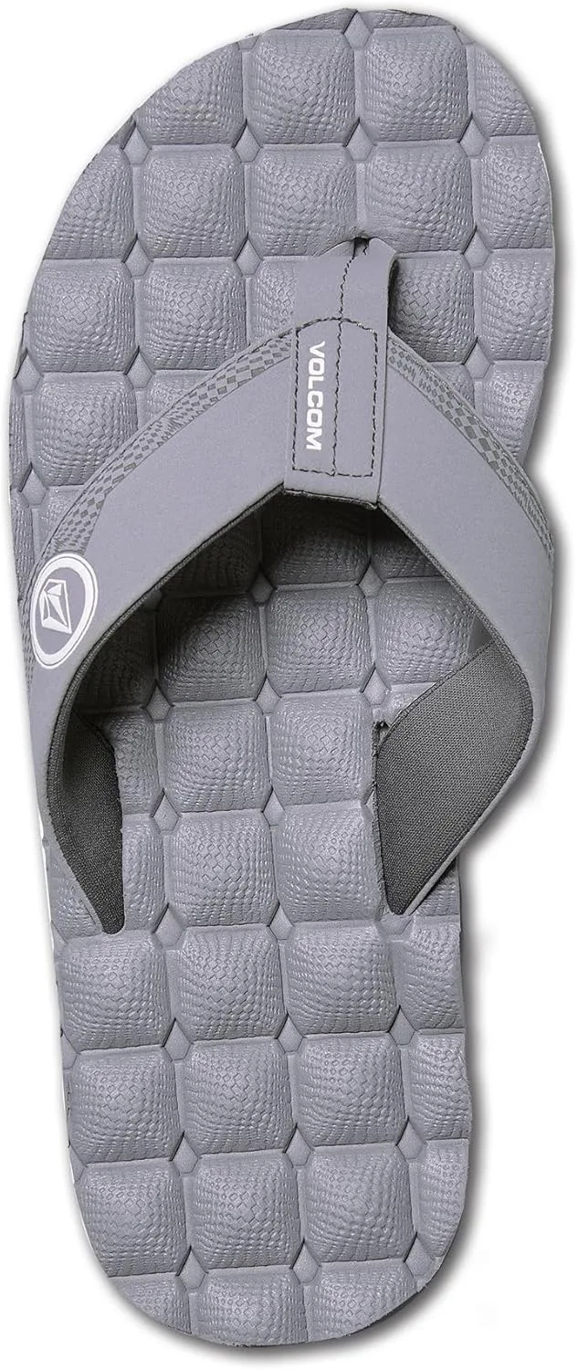 Мужские шлепанцы Volcom Recliner, светло-серый — фото 2