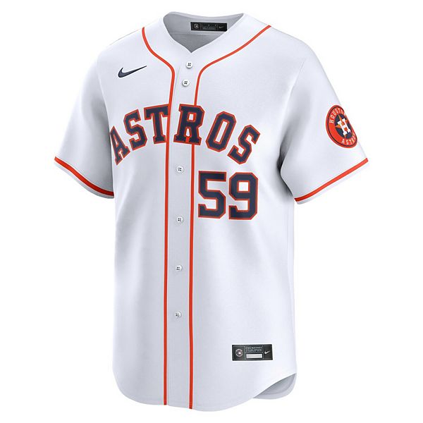 Мужская белая домашняя лимитированная футболка игрока Houston Astros Framber Valdez Nike — фото 3