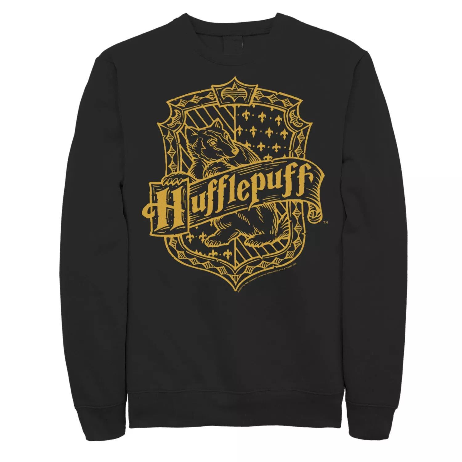 

Мужская темная толстовка с гербом Гарри Поттера и Хаффлпаффа Harry Potter