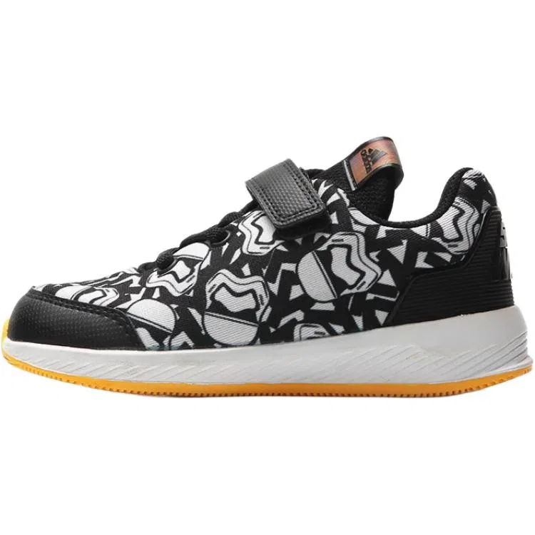 Кроссовки STAR WARS Slip Resistant Anti Kick для малышей, низкий верх, черные Adidas, Black/Bright White/Yellow