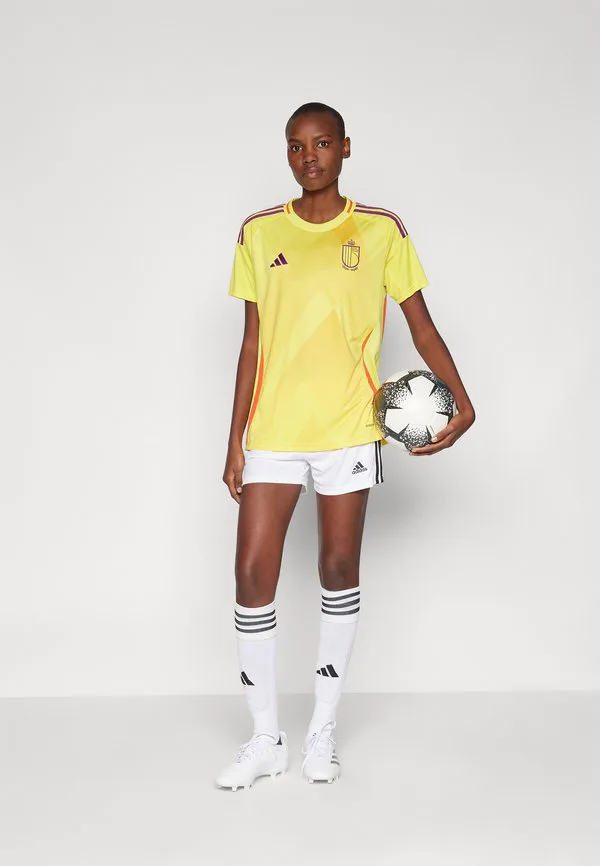 Женская выездная футболка сборной бельгии по футболу (реплика) Adidas Performance, Impact Yellow — фото 2