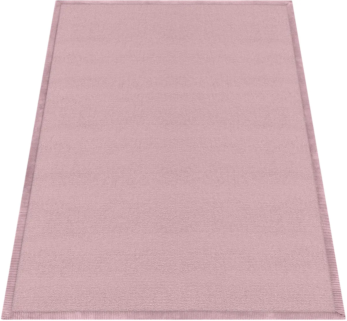 

Ковер Paco Home "Tatami 475", прямоугольный, короткий ворс, однотонный, с пеной с эффектом памяти, можно стирать 140х200 см, розовый