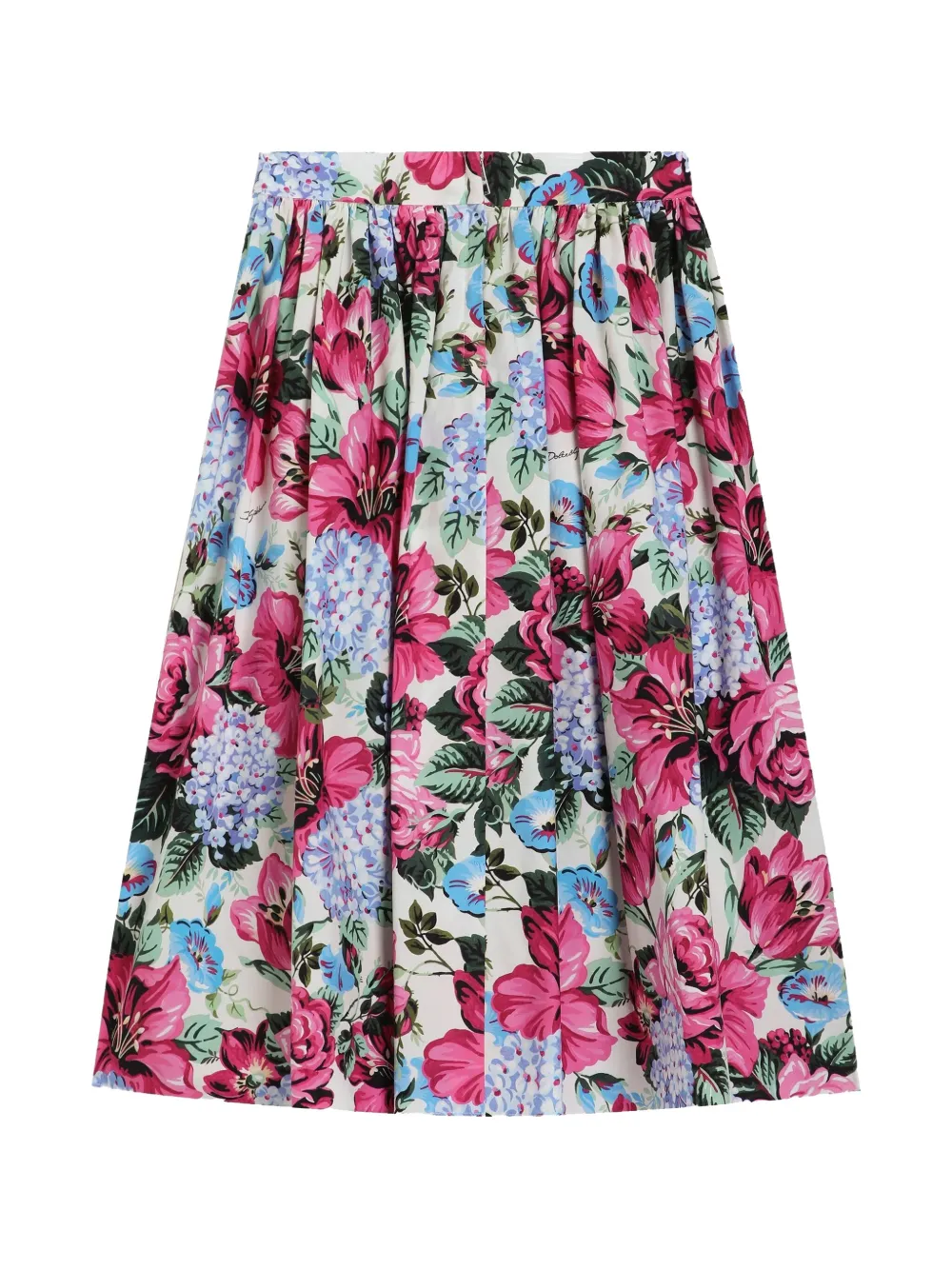 Юбка с цветочным принтом Dolce & Gabbana Kids, нейтральный — фото 2