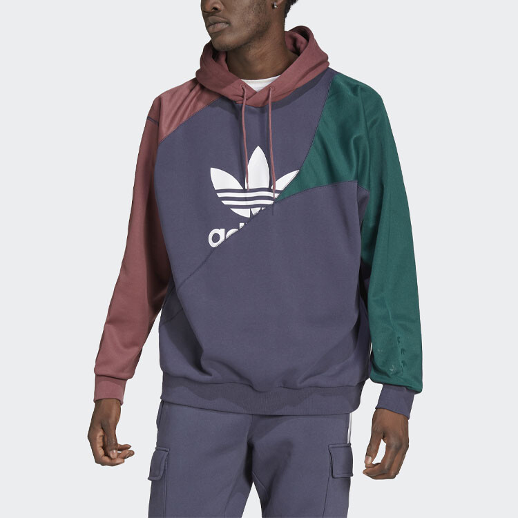 Толстовка мужская ADICOLOR темно-синяя Adidas Originals, темно-синий — фото 2