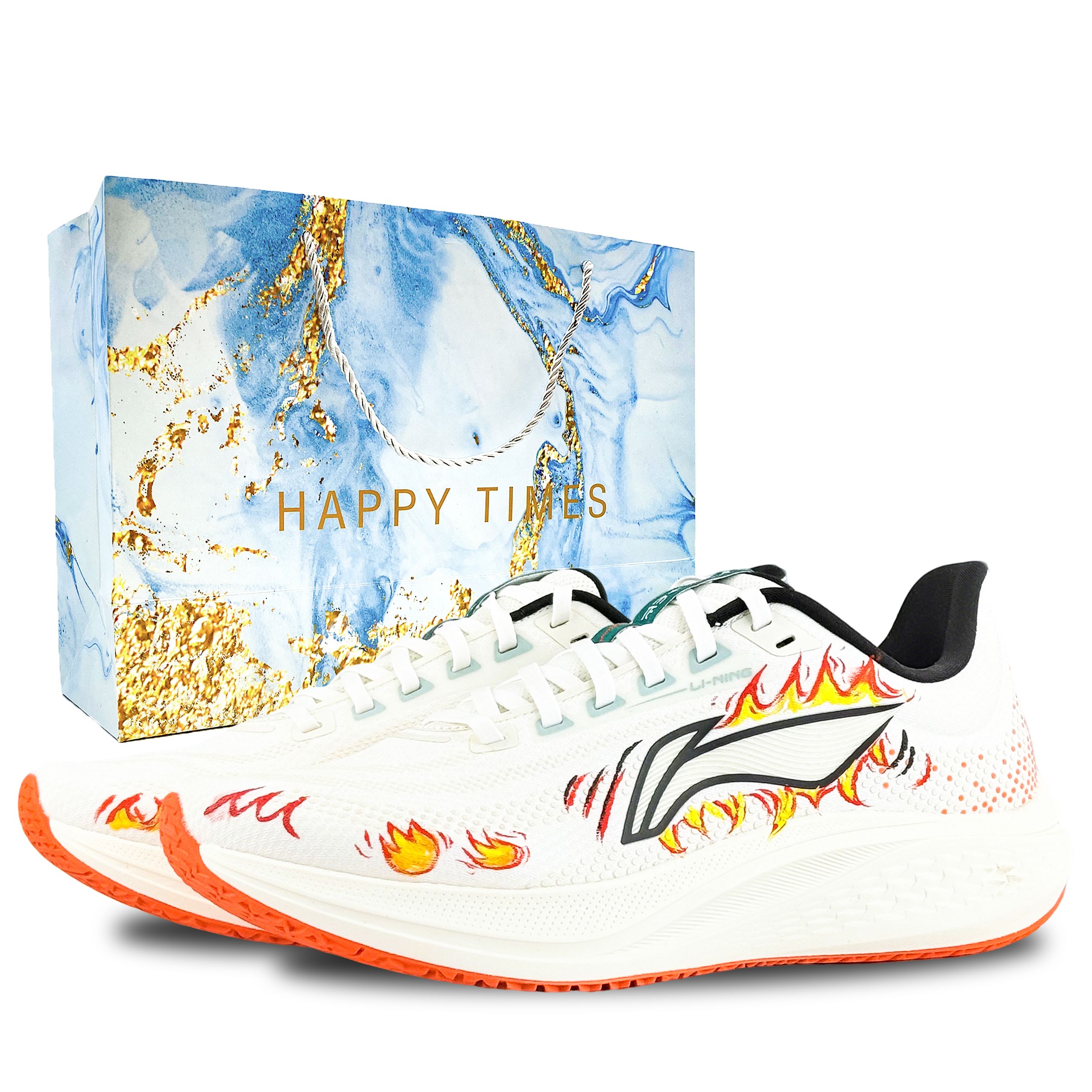 

LINING Кроссовки Red Hare 7 Shock Absorbers с противоскользящим покрытием, износостойкие, низкие, повседневные, мужские, оранжево-красные