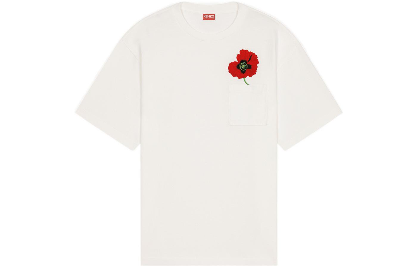 

Футболка Poppy By Nigo женская оверсайз с карманом KENZO, белая