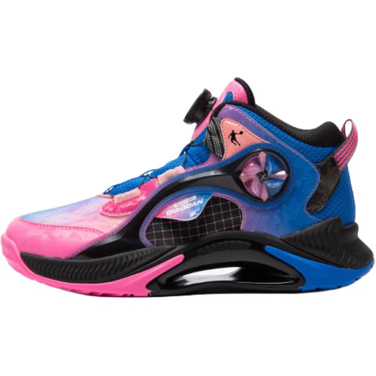 

QIAODAN Непромокаемые нескользящие дышащие баскетбольные кроссовки детские высокие Aurora Pink