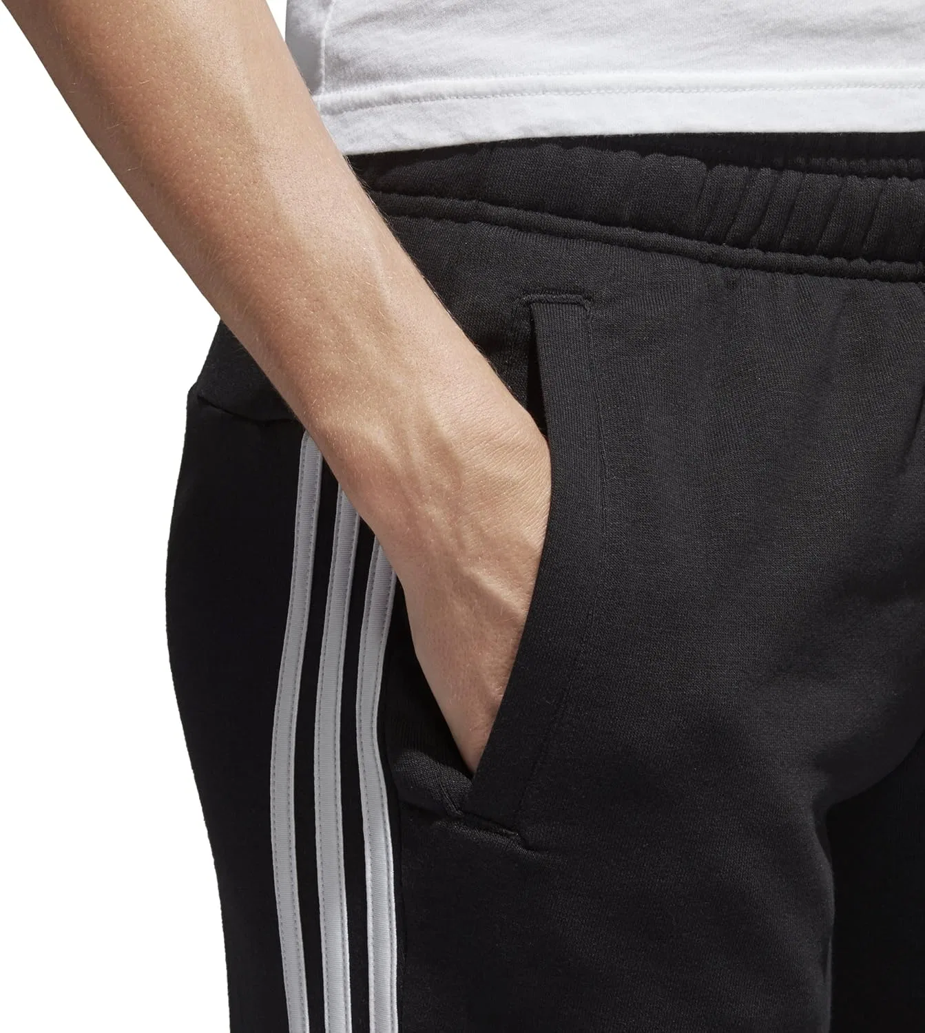 Женские брюки adidas Essentials 3 Stripes Closed Hem Slim Pants — фото 3