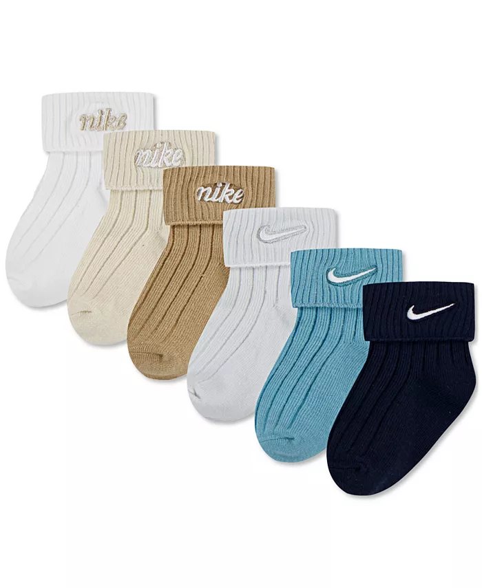 

Носки для мальчиков с отворотом, набор из 6 пар Nike, зеленый