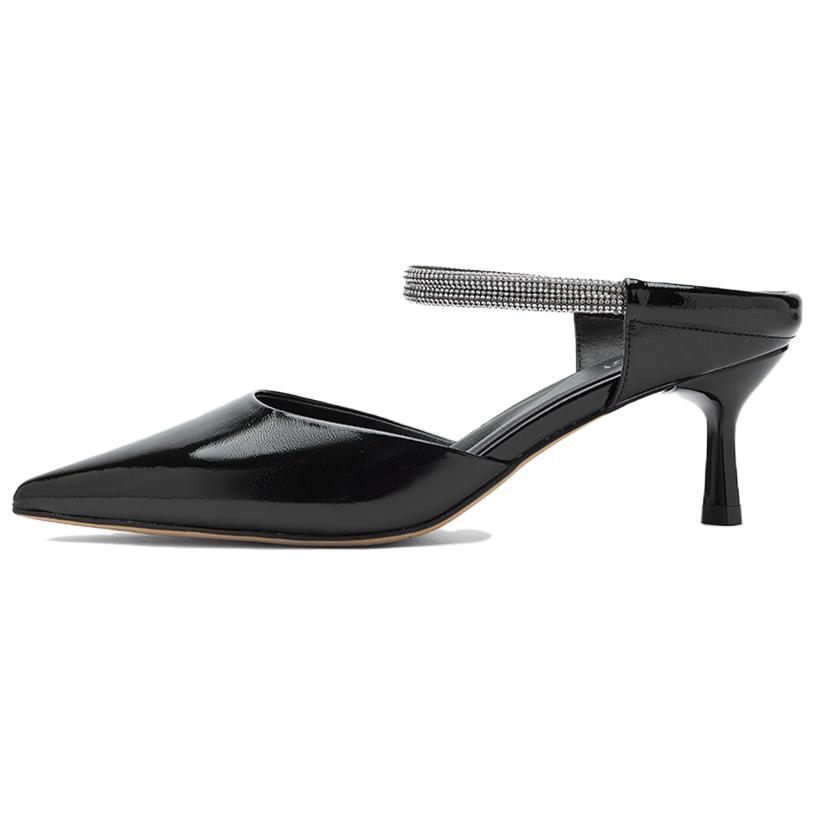 Женские сандалии с закрытым носком, устойчивые к истиранию NINE WEST, Black