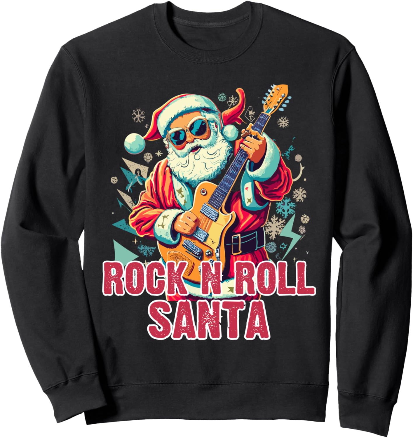 

Рождественская толстовка с изображением Санта-Клауса в стиле рок-н-ролла, играющего на гитаре Rock N Roll Christmas Gifts, черный
