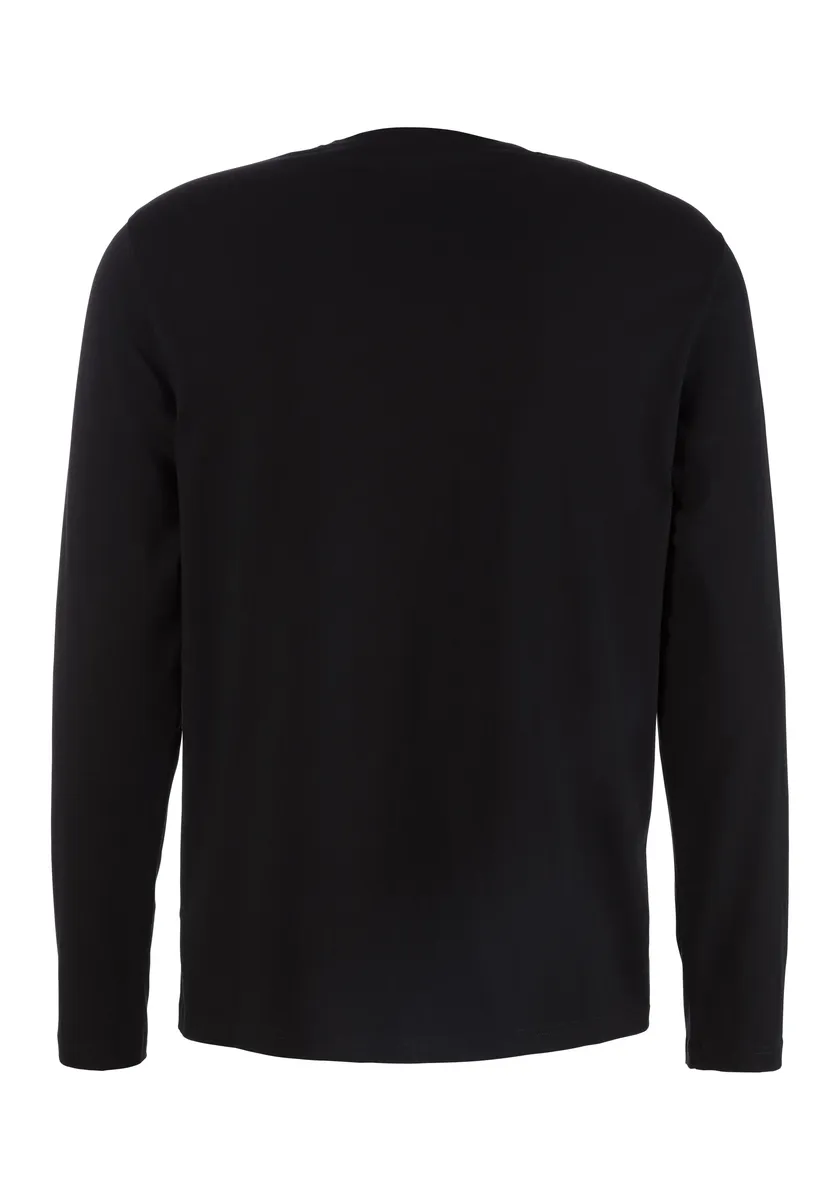 Рубашка BOSS с длинными рукавами "Mix&Match LS-Shirt R", с вышивкой BOSS на груди, черный — фото 2
