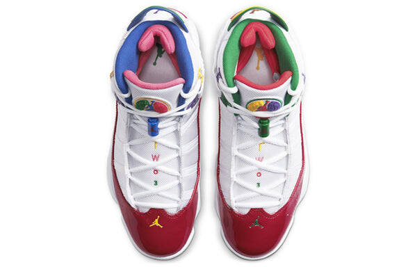 Кроссовки 6 колец Air Jordan, белый — фото 4